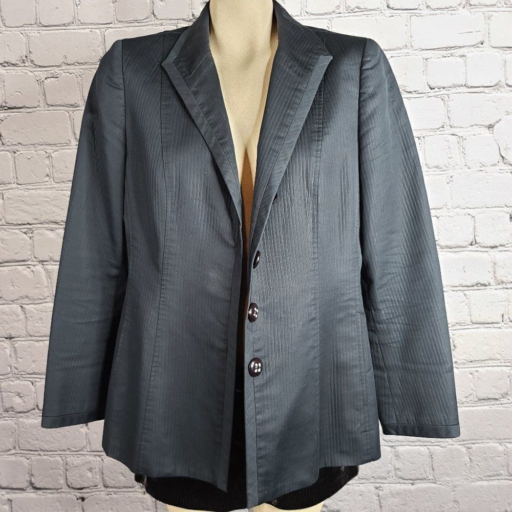 Navy Blazer No Button Blazer, Small - Picture 2 of 6